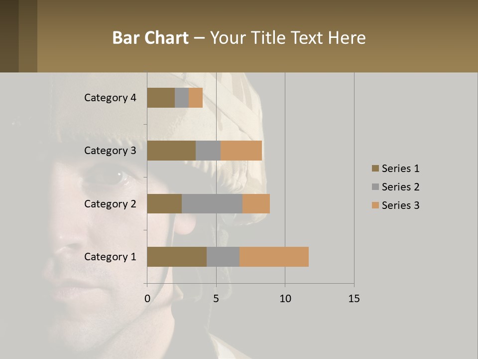 A Man In A Military Uniform Is Looking At The Camera PowerPoint Template