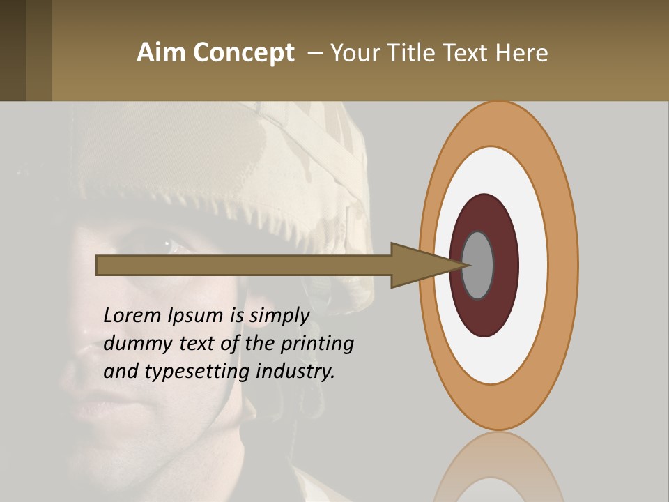 A Man In A Military Uniform Is Looking At The Camera PowerPoint Template