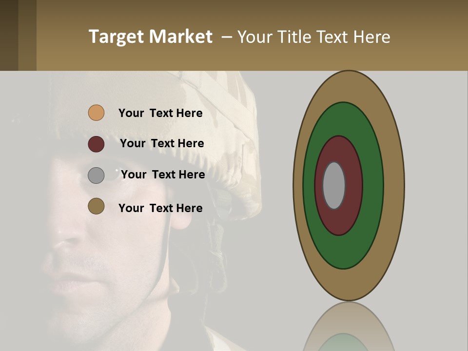 A Man In A Military Uniform Is Looking At The Camera PowerPoint Template