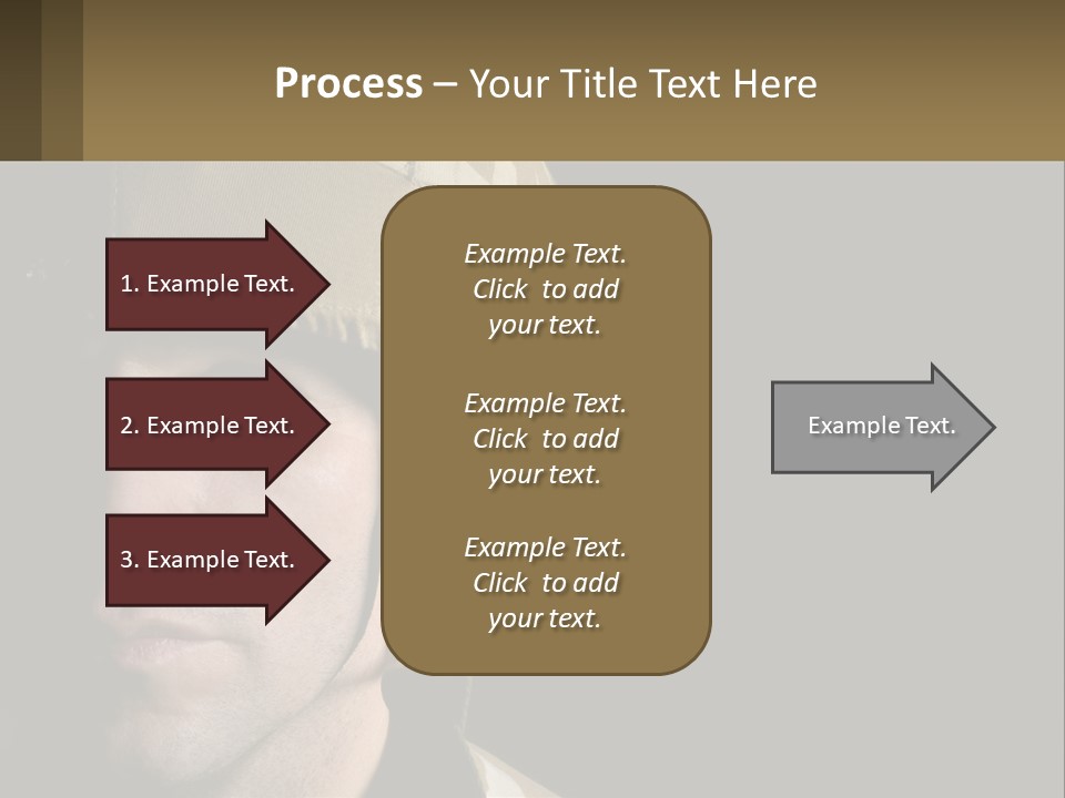 A Man In A Military Uniform Is Looking At The Camera PowerPoint Template