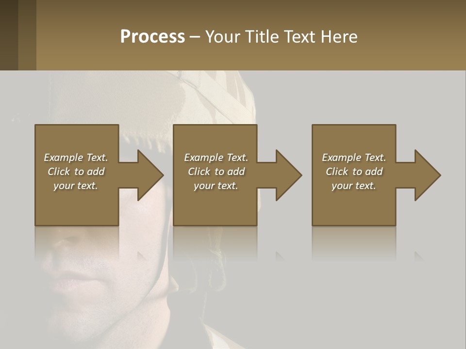 A Man In A Military Uniform Is Looking At The Camera PowerPoint Template
