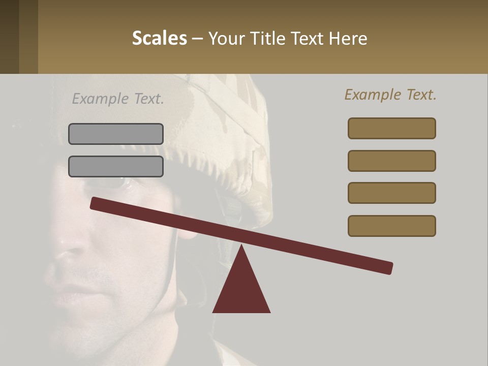 A Man In A Military Uniform Is Looking At The Camera PowerPoint Template