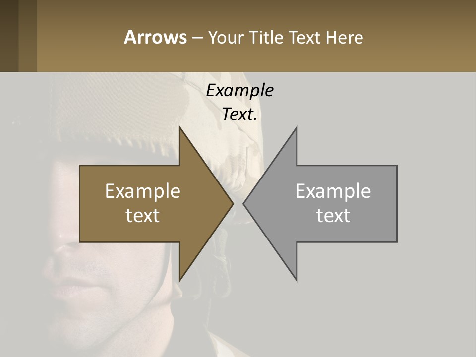 A Man In A Military Uniform Is Looking At The Camera PowerPoint Template