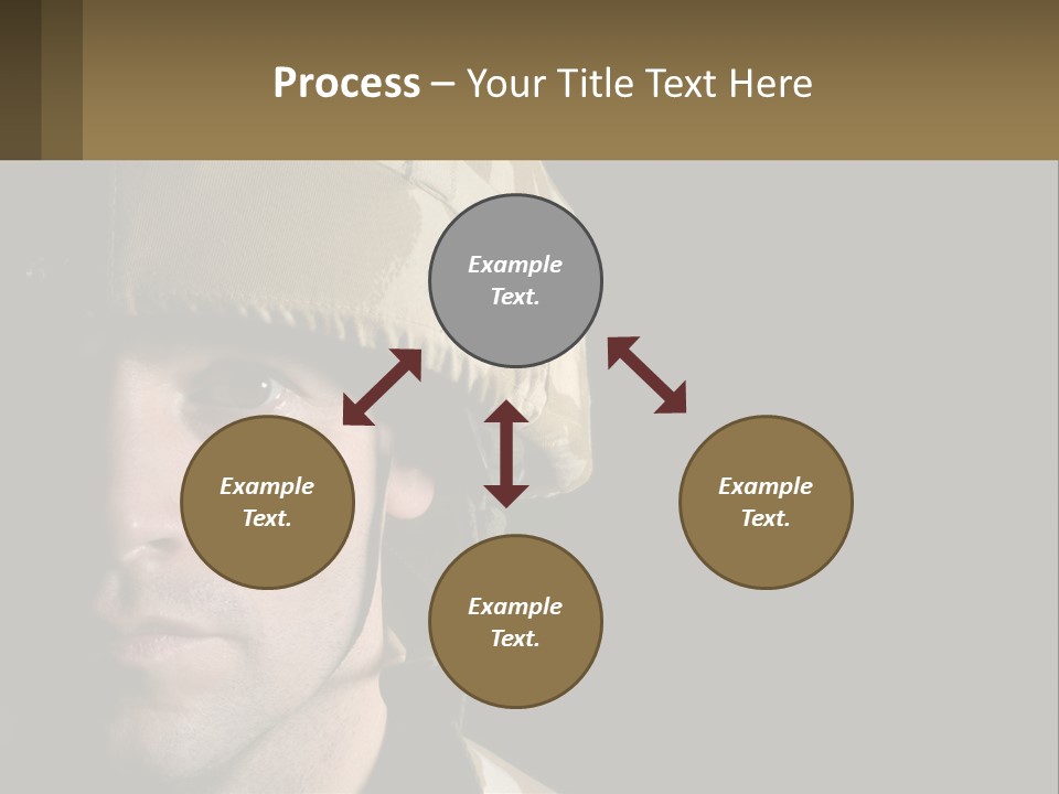 A Man In A Military Uniform Is Looking At The Camera PowerPoint Template