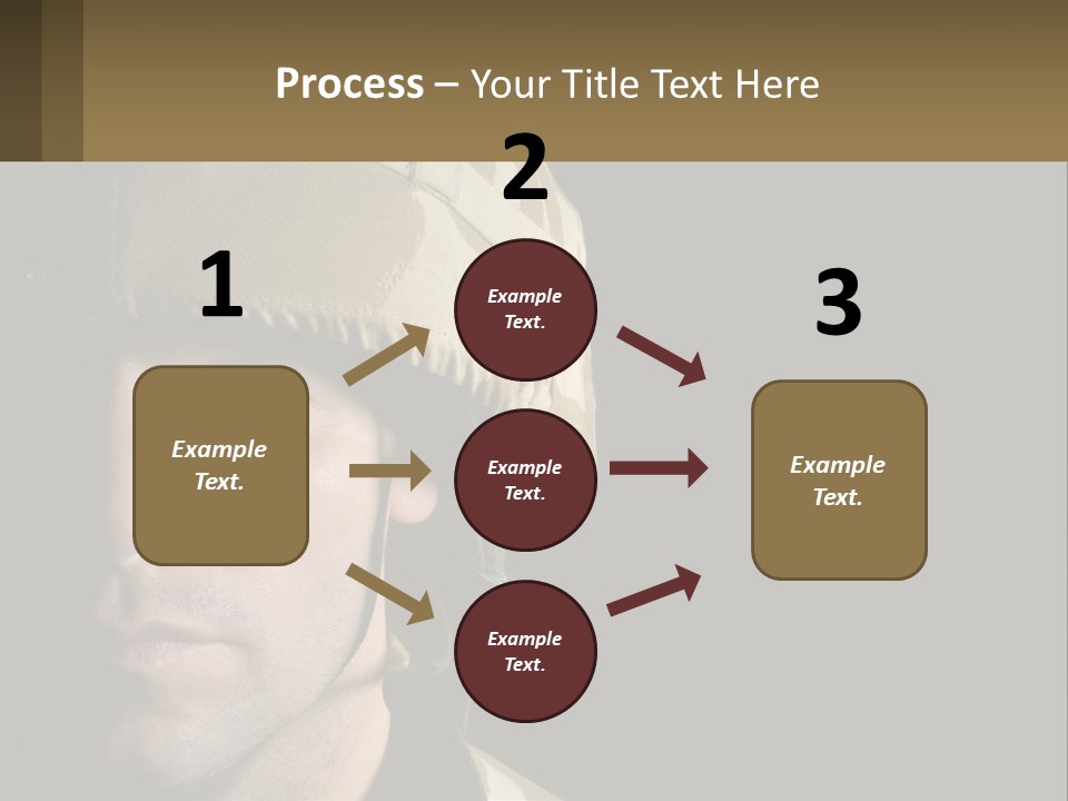 A Man In A Military Uniform Is Looking At The Camera PowerPoint Template
