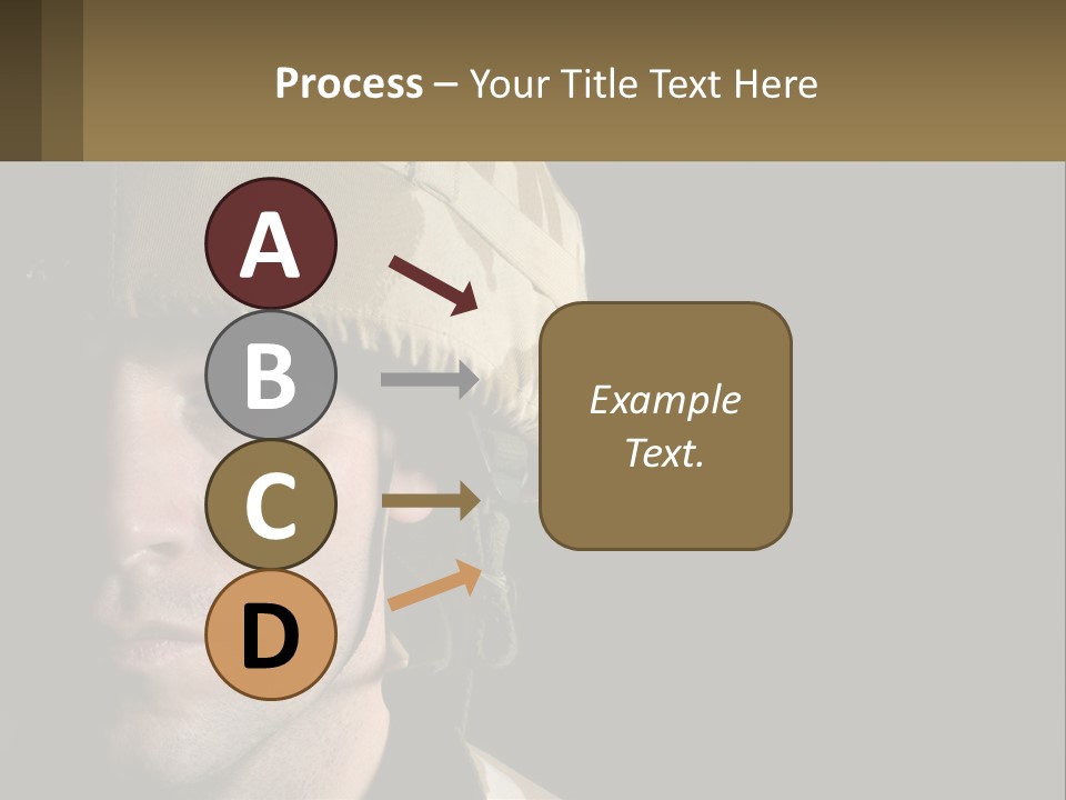 A Man In A Military Uniform Is Looking At The Camera PowerPoint Template
