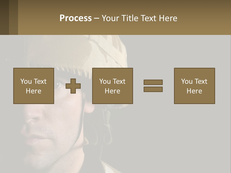 A Man In A Military Uniform Is Looking At The Camera PowerPoint Template