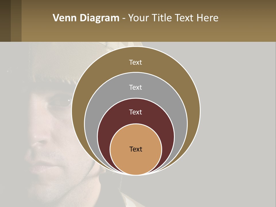 A Man In A Military Uniform Is Looking At The Camera PowerPoint Template