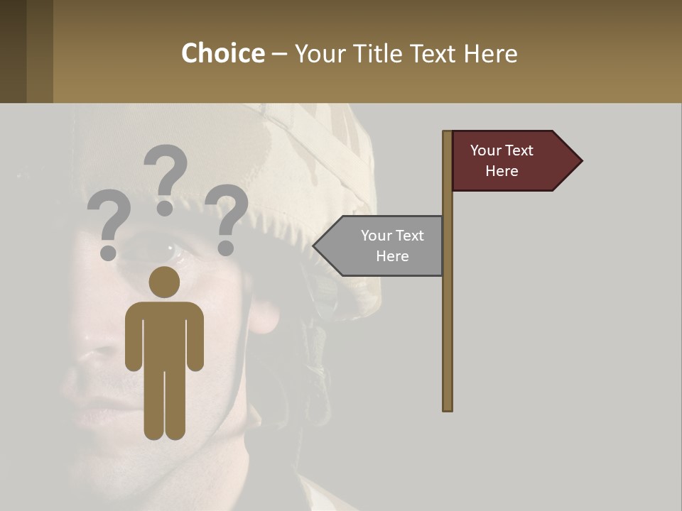 A Man In A Military Uniform Is Looking At The Camera PowerPoint Template