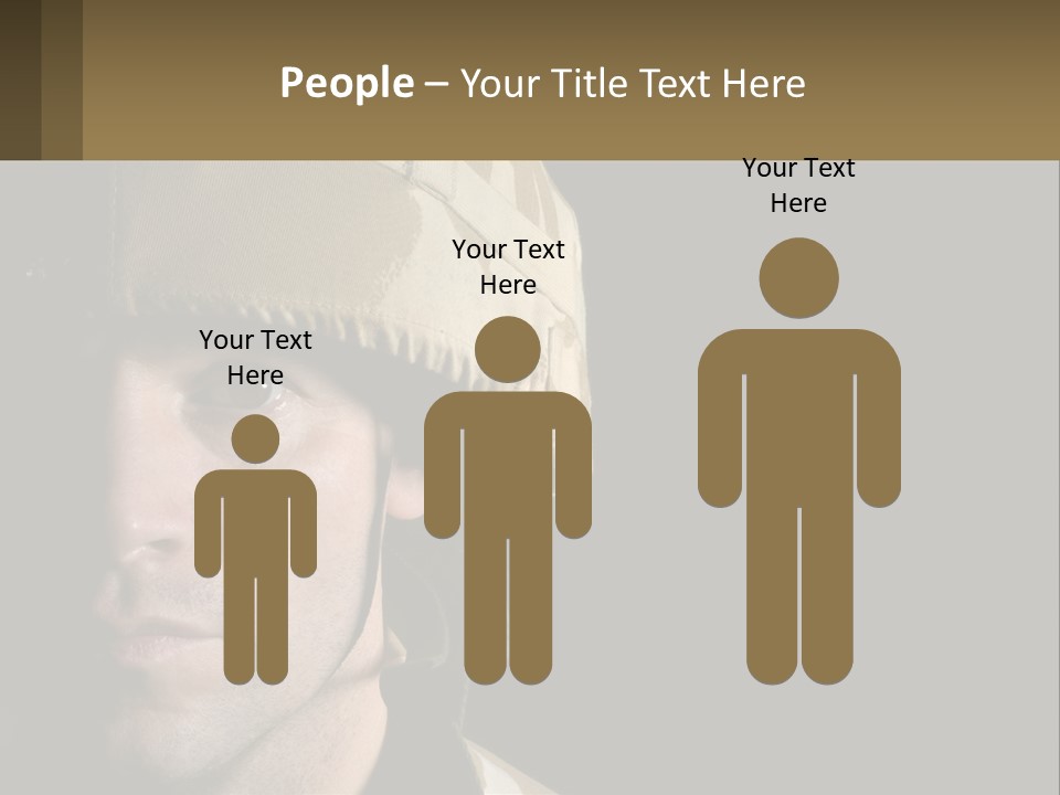 A Man In A Military Uniform Is Looking At The Camera PowerPoint Template