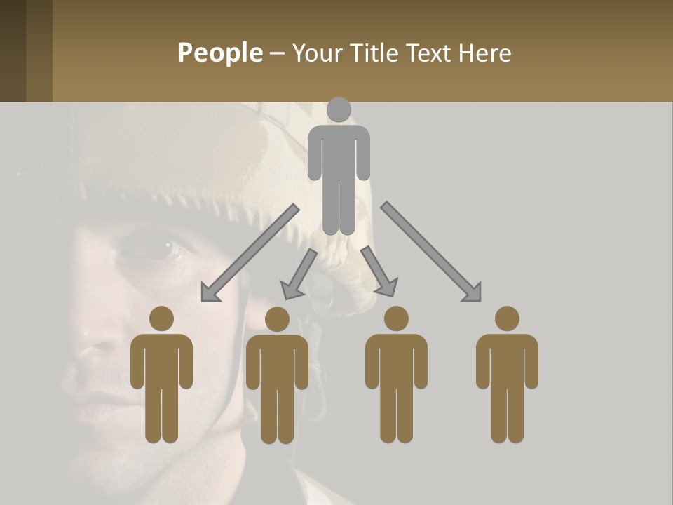 A Man In A Military Uniform Is Looking At The Camera PowerPoint Template