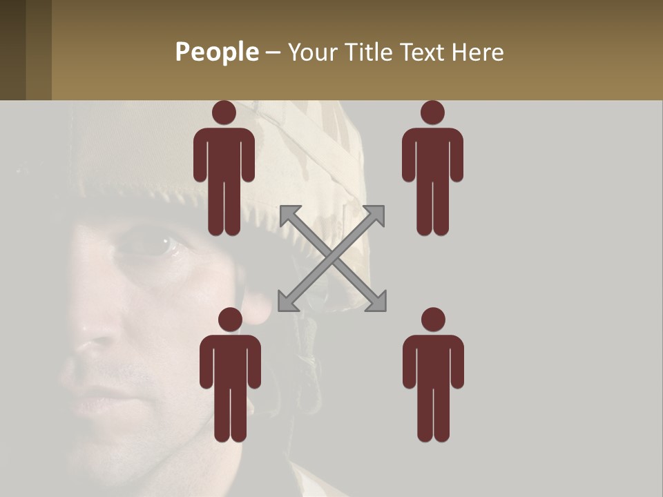 A Man In A Military Uniform Is Looking At The Camera PowerPoint Template