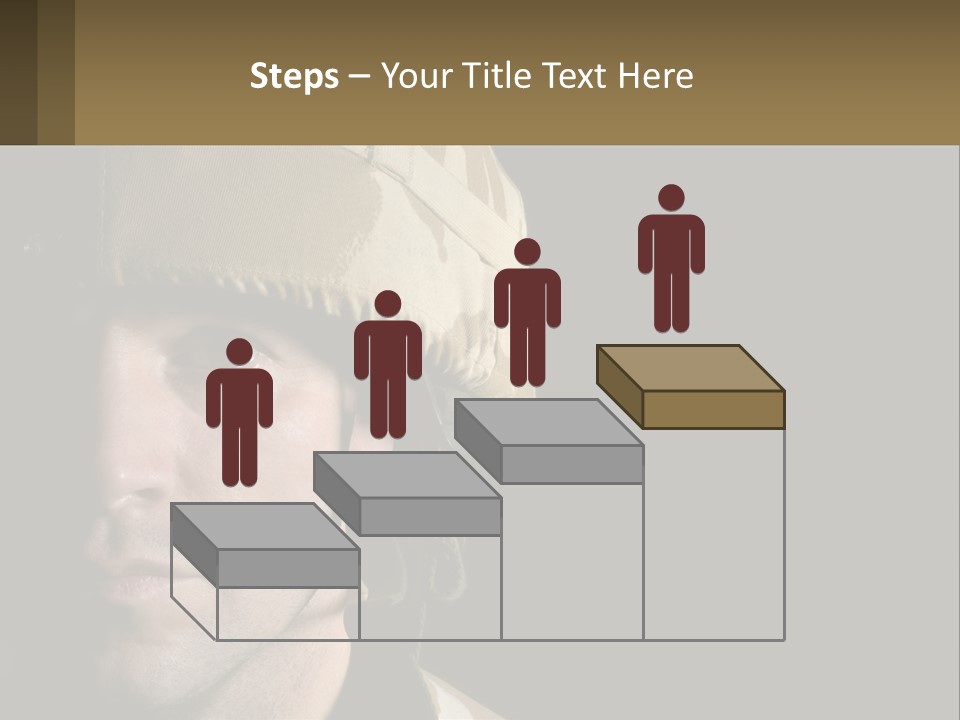 A Man In A Military Uniform Is Looking At The Camera PowerPoint Template