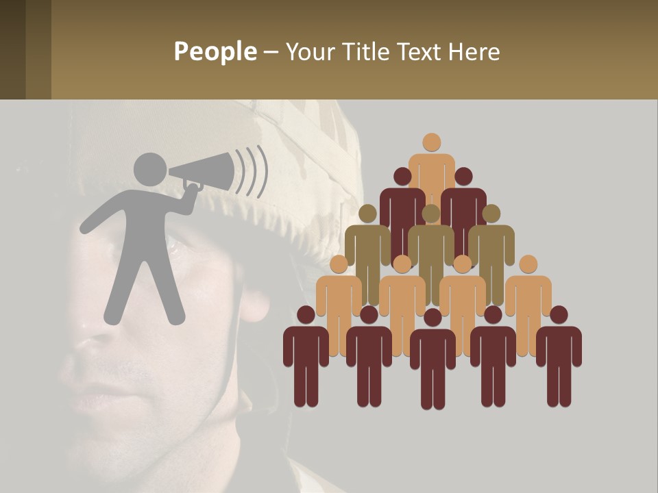 A Man In A Military Uniform Is Looking At The Camera PowerPoint Template