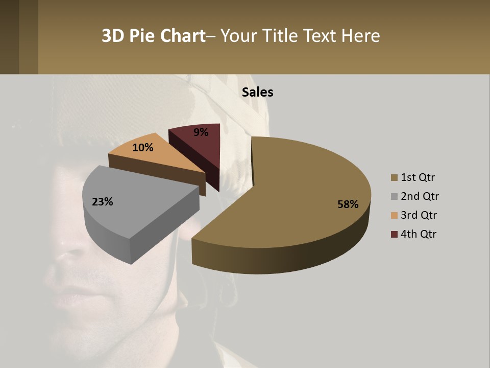 A Man In A Military Uniform Is Looking At The Camera PowerPoint Template