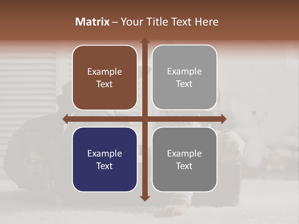 Two Children In Hats Sitting On A Suitcase PowerPoint Template