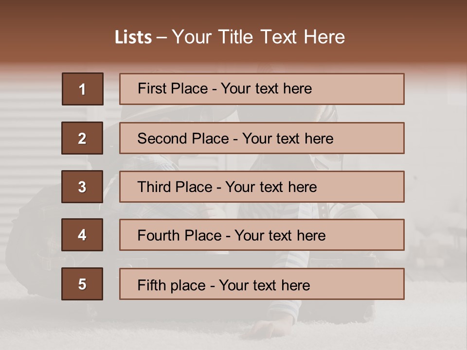 Two Children In Hats Sitting On A Suitcase PowerPoint Template