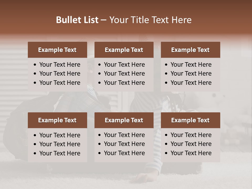 Two Children In Hats Sitting On A Suitcase PowerPoint Template