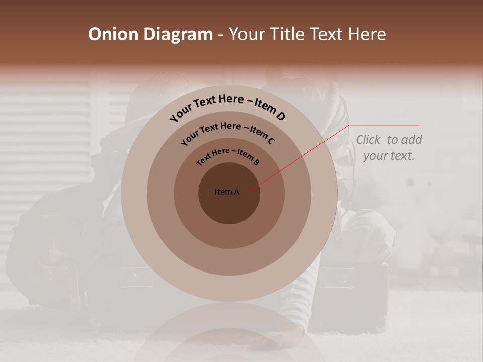 Two Children In Hats Sitting On A Suitcase PowerPoint Template