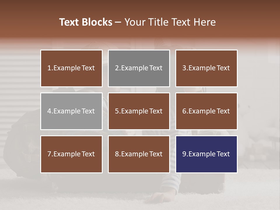 Two Children In Hats Sitting On A Suitcase PowerPoint Template