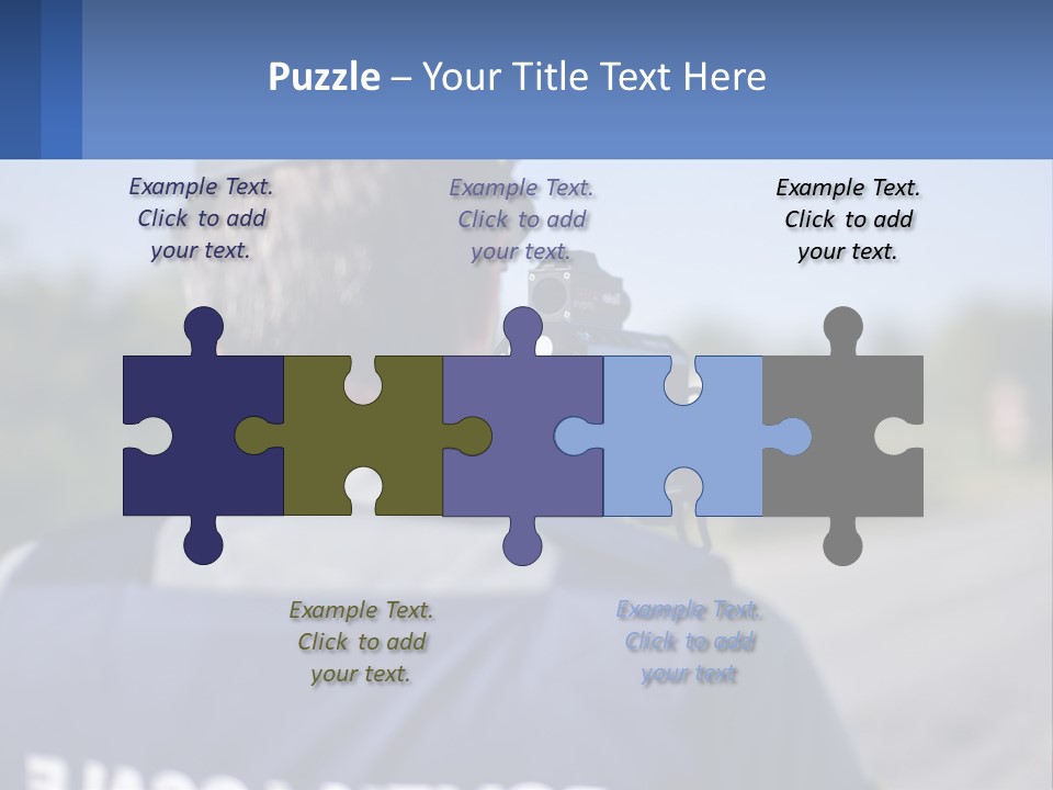 A Man With A Camera On A Road PowerPoint Template