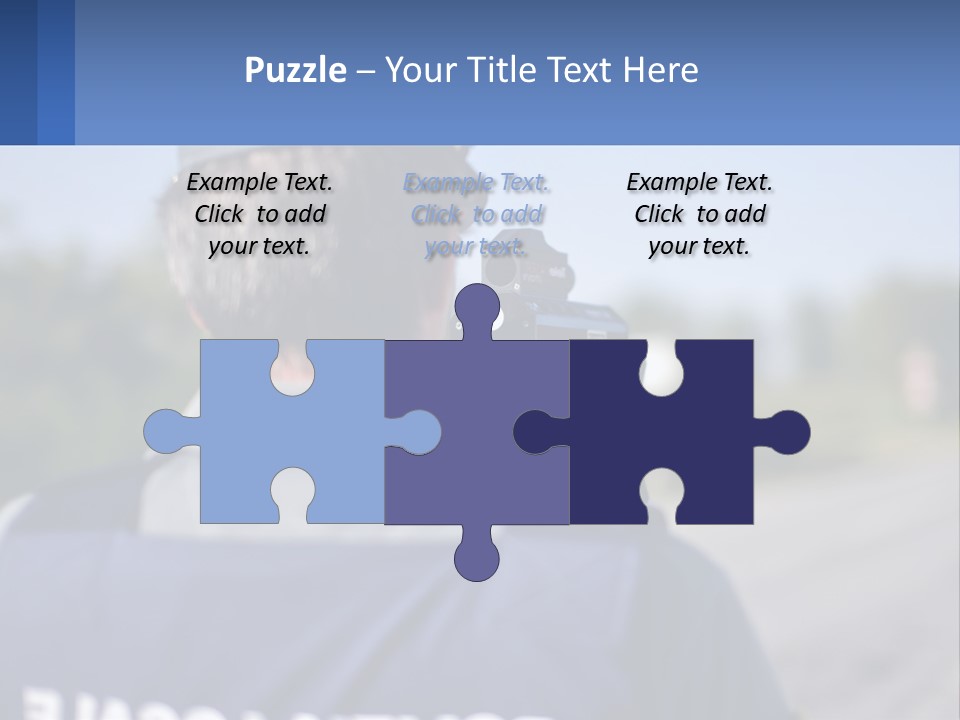 A Man With A Camera On A Road PowerPoint Template