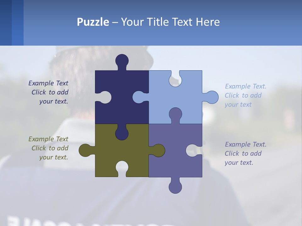 A Man With A Camera On A Road PowerPoint Template