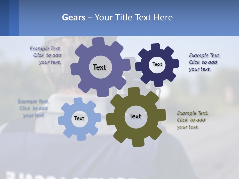 A Man With A Camera On A Road PowerPoint Template