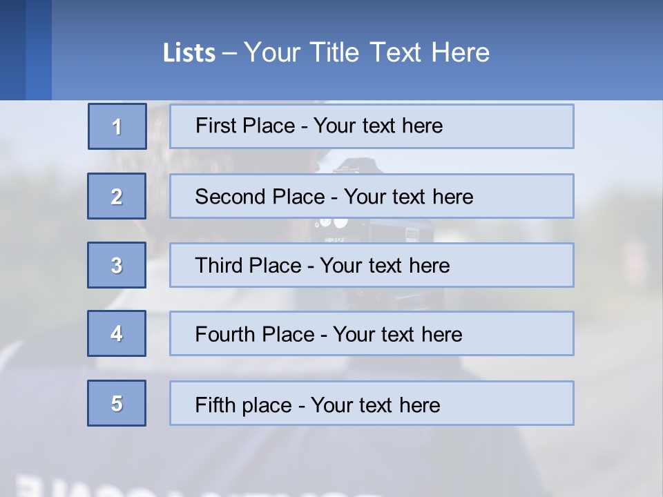 A Man With A Camera On A Road PowerPoint Template