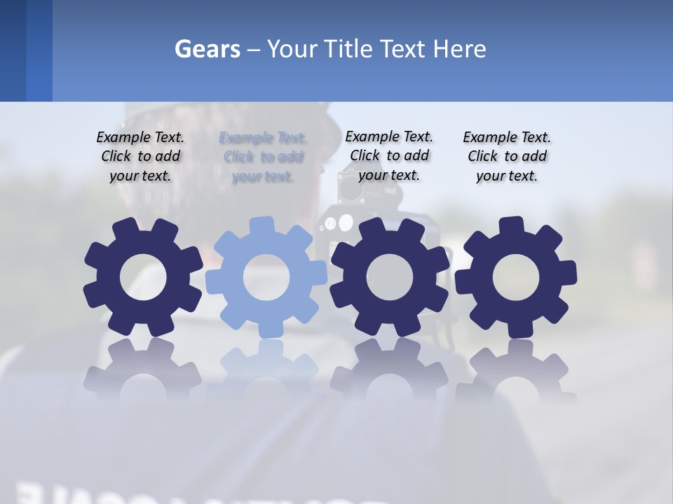 A Man With A Camera On A Road PowerPoint Template