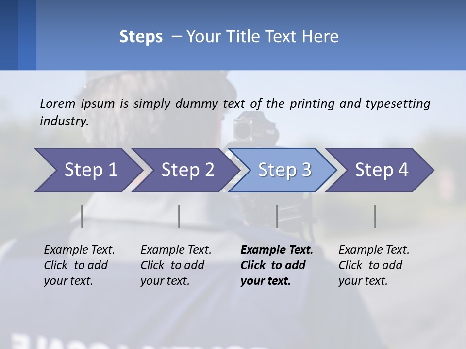 A Man With A Camera On A Road PowerPoint Template