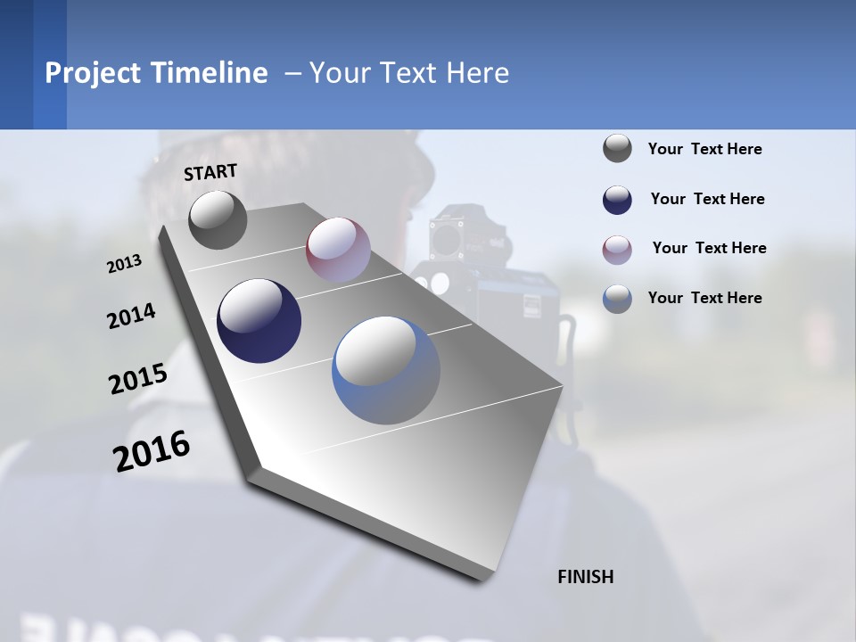 A Man With A Camera On A Road PowerPoint Template