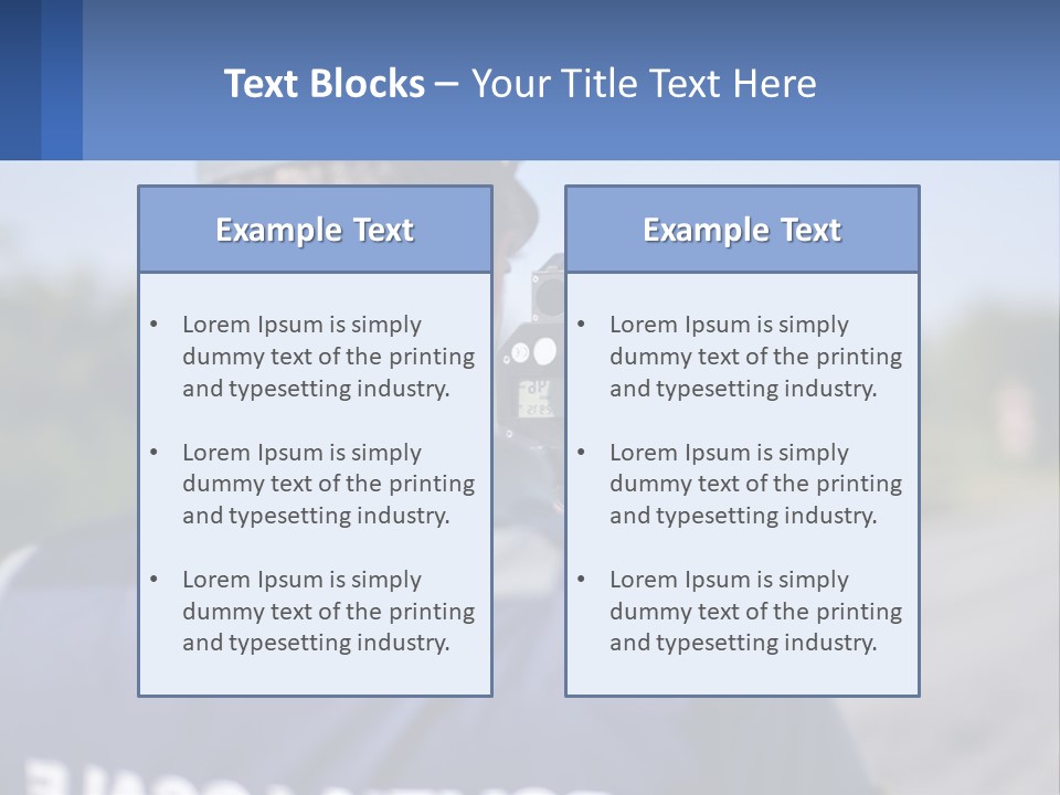 A Man With A Camera On A Road PowerPoint Template