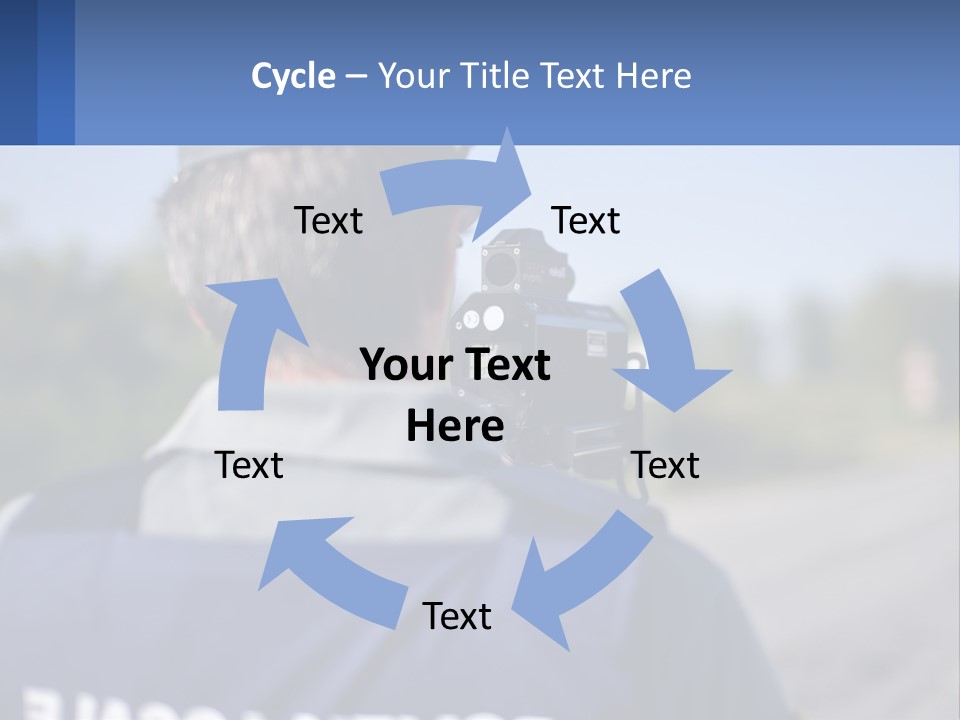 A Man With A Camera On A Road PowerPoint Template