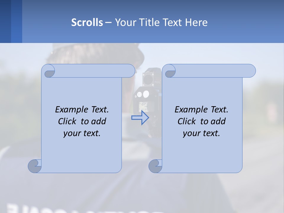 A Man With A Camera On A Road PowerPoint Template