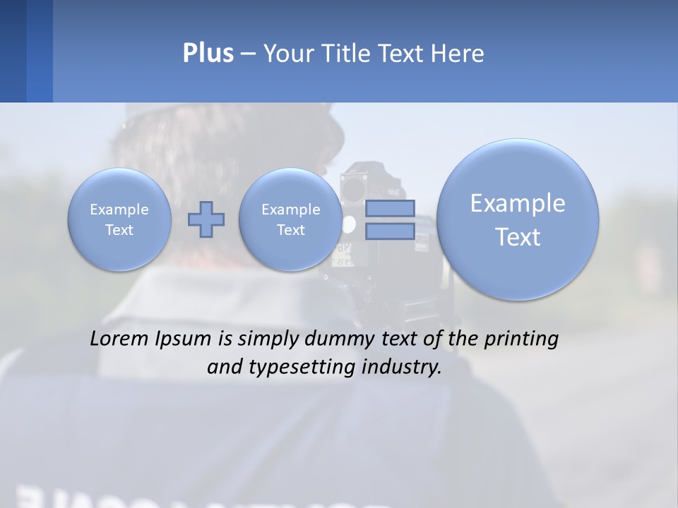 A Man With A Camera On A Road PowerPoint Template