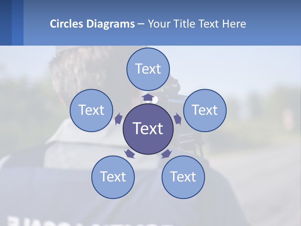 A Man With A Camera On A Road PowerPoint Template