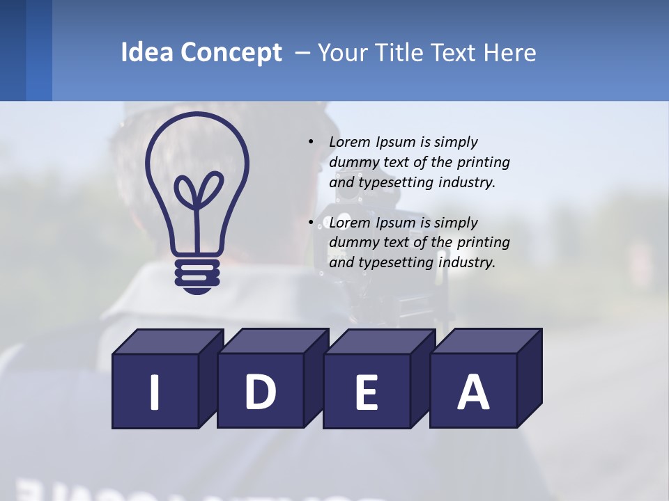 A Man With A Camera On A Road PowerPoint Template