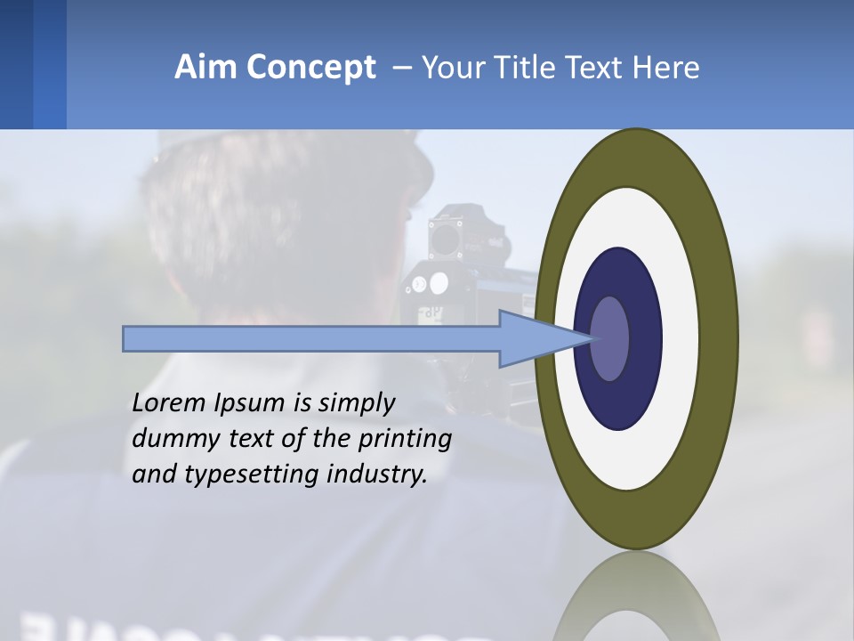 A Man With A Camera On A Road PowerPoint Template