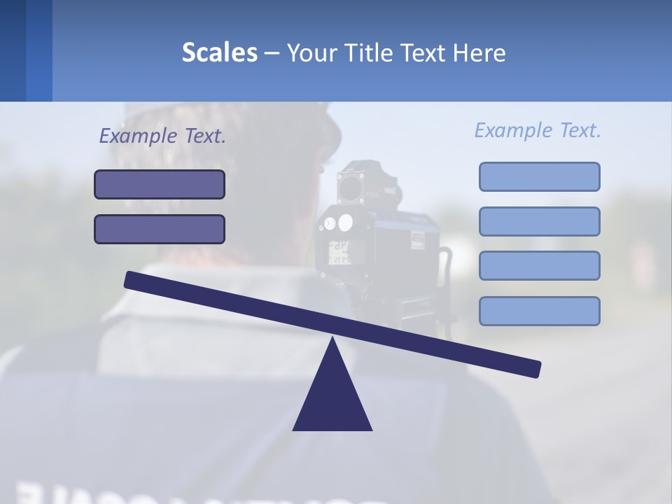 A Man With A Camera On A Road PowerPoint Template