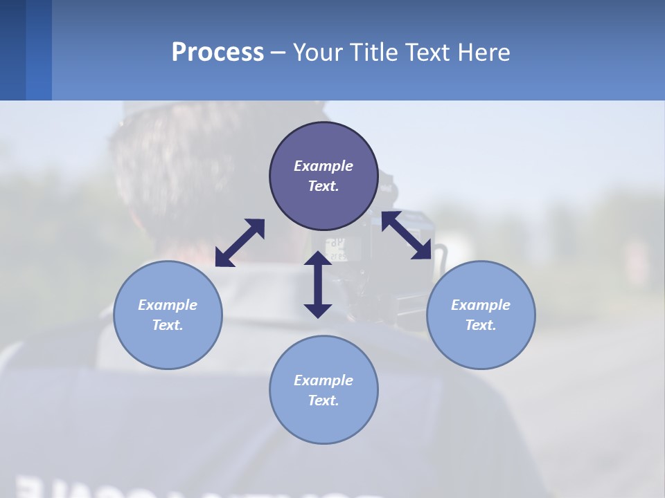 A Man With A Camera On A Road PowerPoint Template