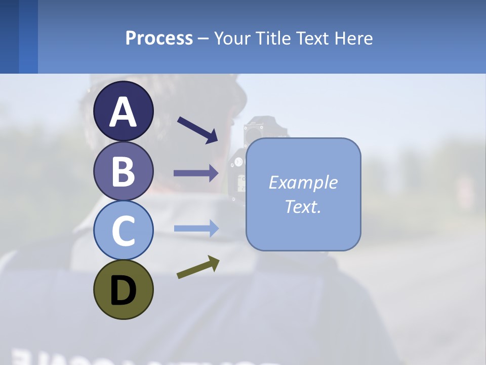 A Man With A Camera On A Road PowerPoint Template
