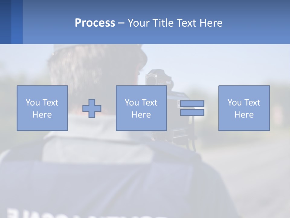 A Man With A Camera On A Road PowerPoint Template