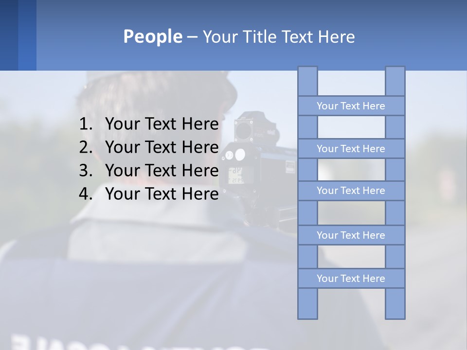 A Man With A Camera On A Road PowerPoint Template