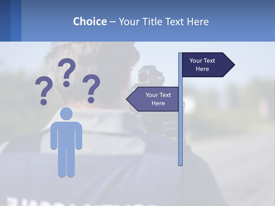 A Man With A Camera On A Road PowerPoint Template