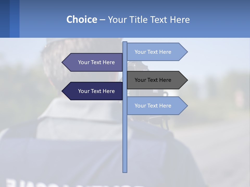 A Man With A Camera On A Road PowerPoint Template