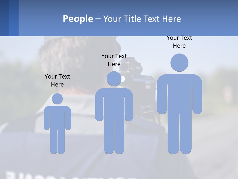 A Man With A Camera On A Road PowerPoint Template