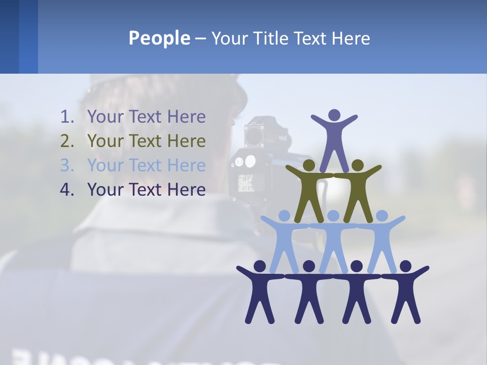 A Man With A Camera On A Road PowerPoint Template