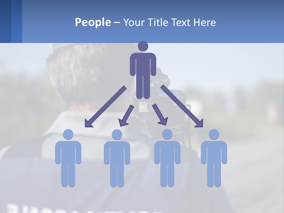 A Man With A Camera On A Road PowerPoint Template