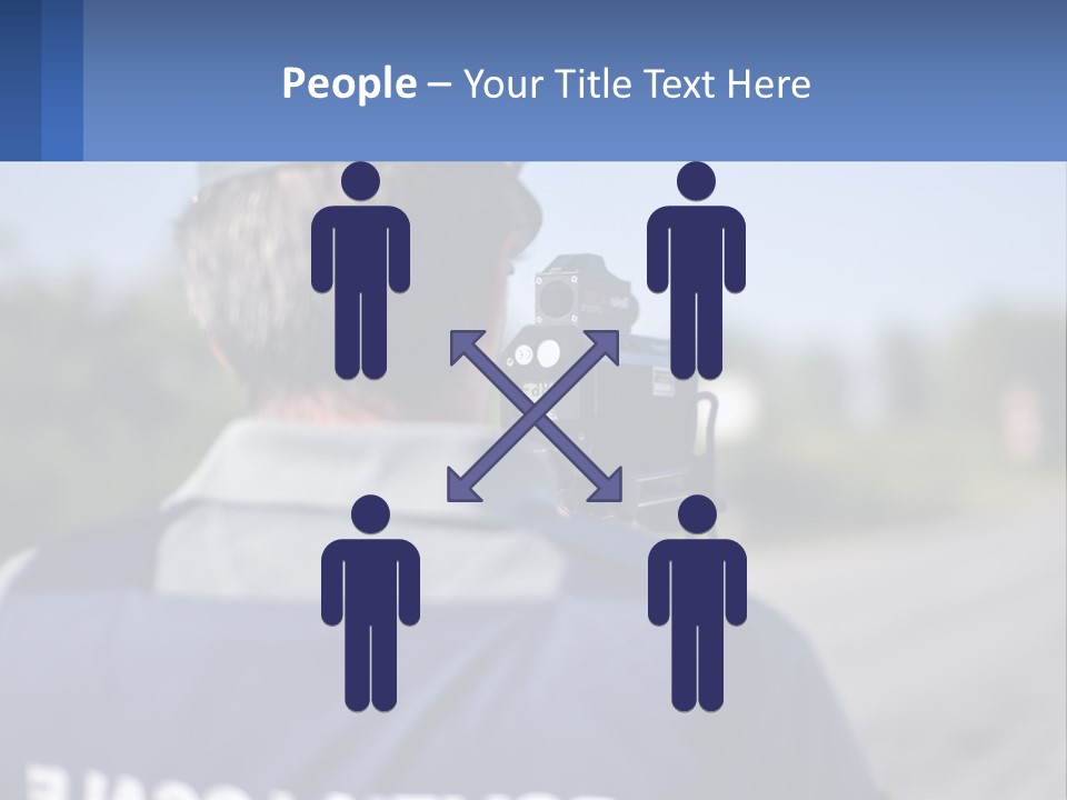 A Man With A Camera On A Road PowerPoint Template